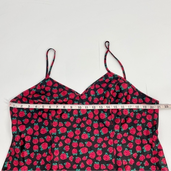 Delicates Rosebud Whimsigoth Lingerie Y2K Mini Satin Slip Dress L Dolls XX - Picture 7 of 11